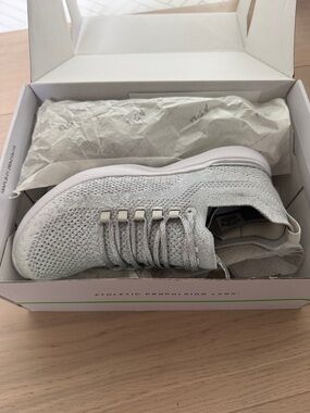 Light Gray Knit Athletic Sneakers - Women